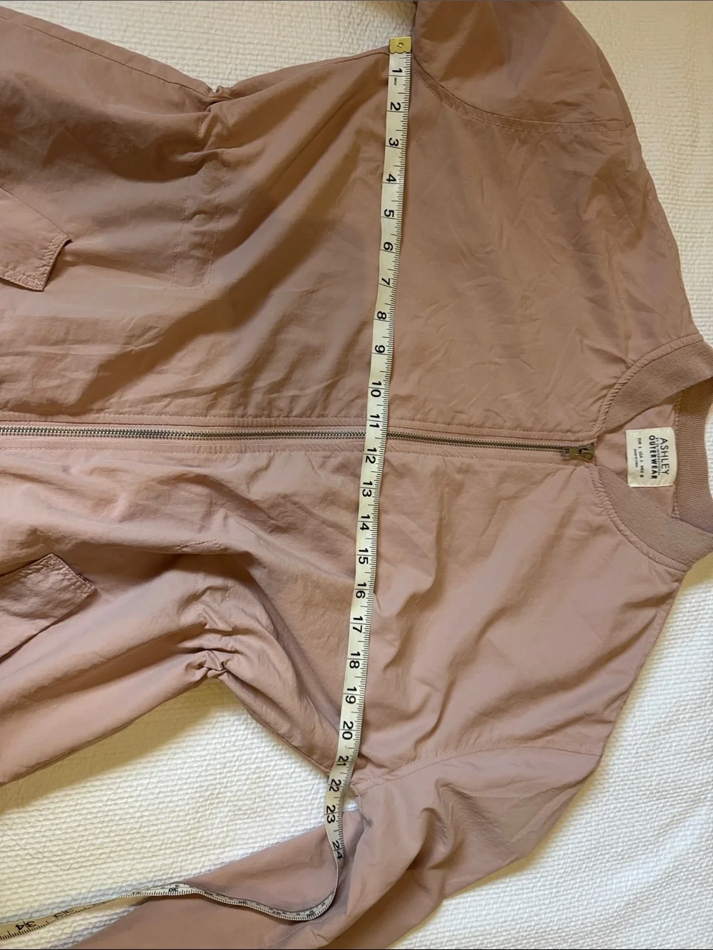 Ashley By 26 International Dusty Rose Bomber Jacket size L